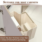 Foldable Hanging Kitchen Trash Can for Cabinet Doors