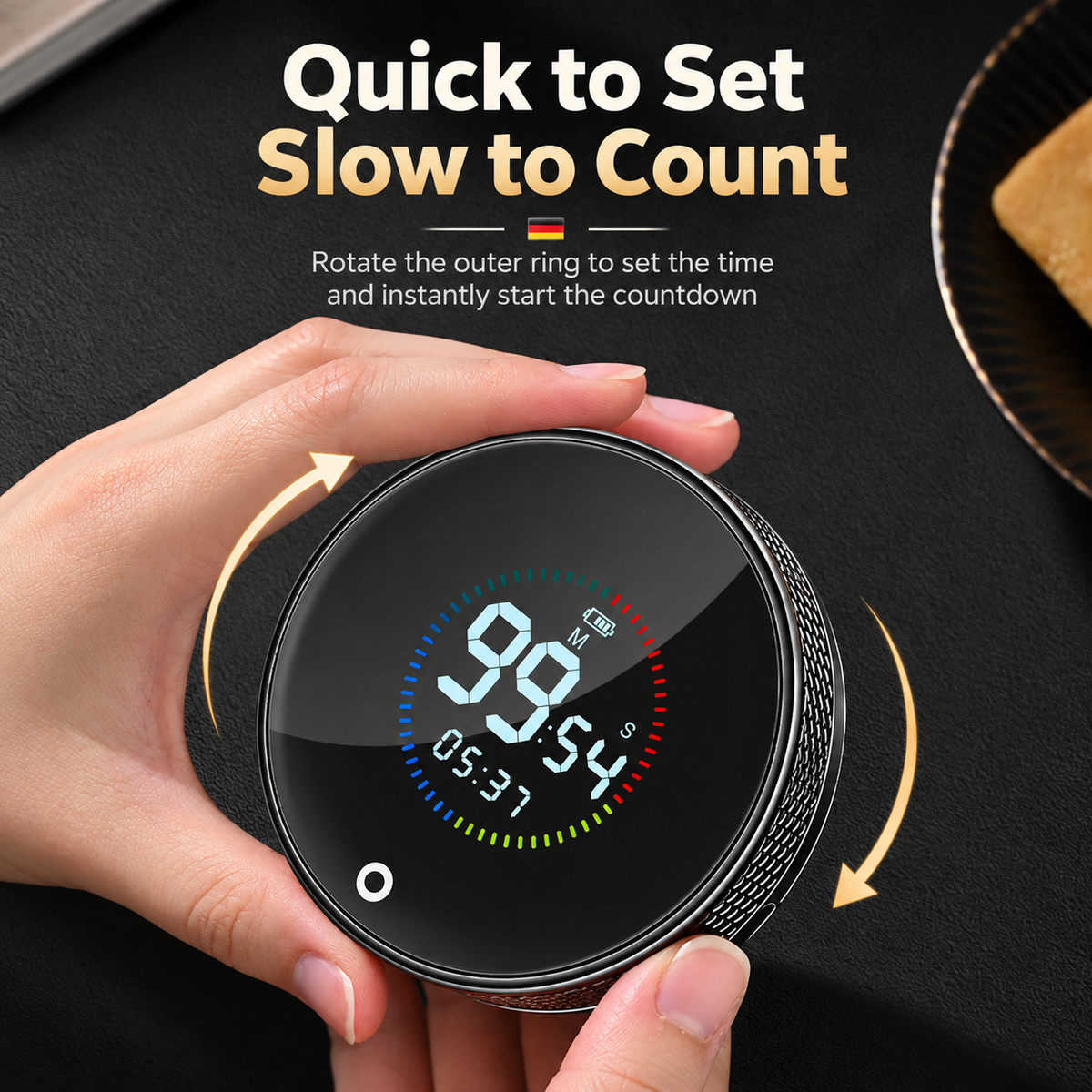 Magnetic Productivity Timer – Rechargeable Countdown Timer for Work & Study