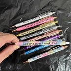 Funny Sarcastic Glitter Pens – 7 or 9 Pack Ballpoint Pen Set