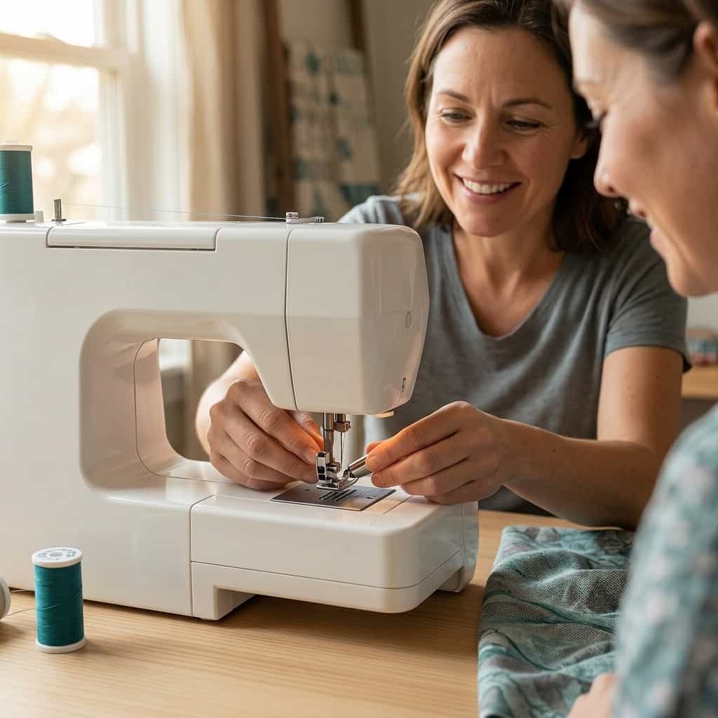 Adjustable Sewing Machine Hemmer Attachment for Rolled Hems