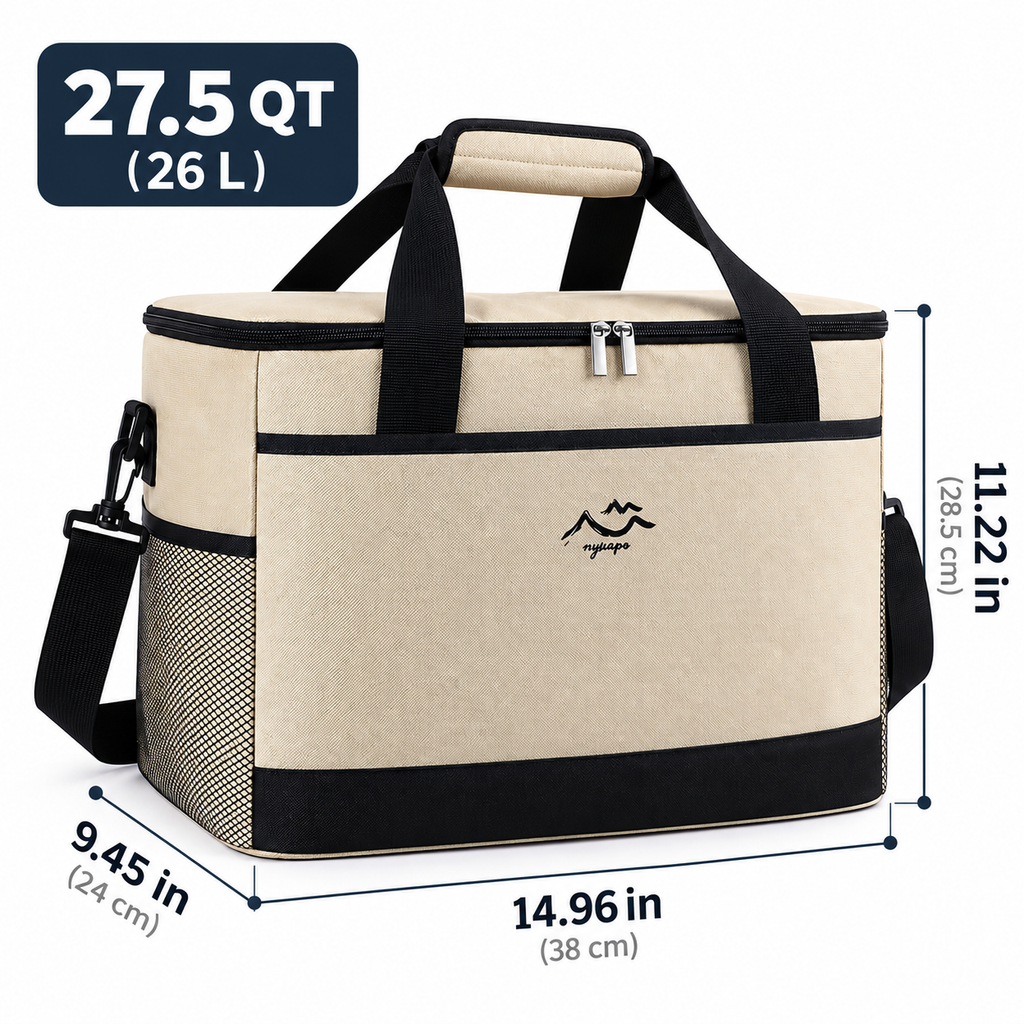 Insulated Picnic Cooler Bag for Camping, Travel & Outdoor Use