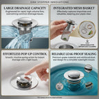 Pop-up Anti Clogging Drain Sink Strainer Filter