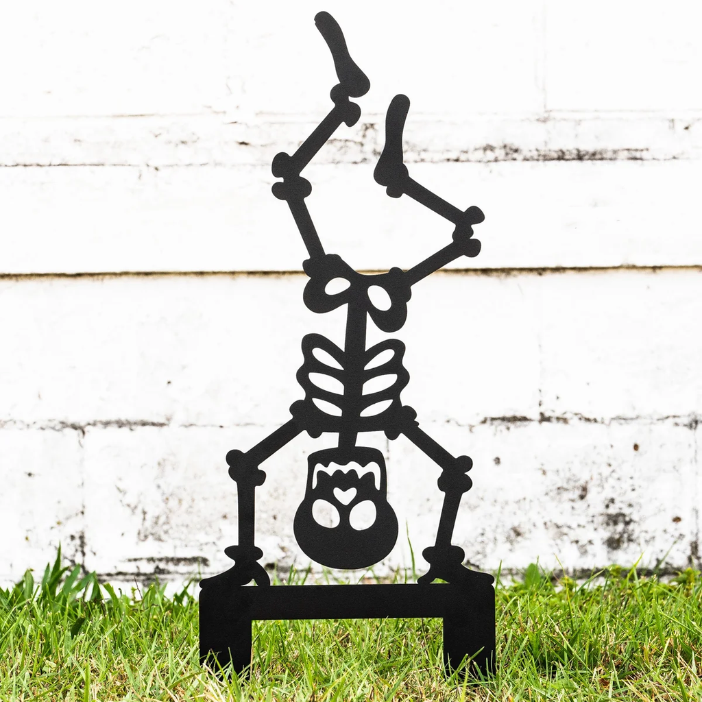 6-Piece Halloween Skeleton Yard Stakes Set - Outdoor Lawn Decorations
