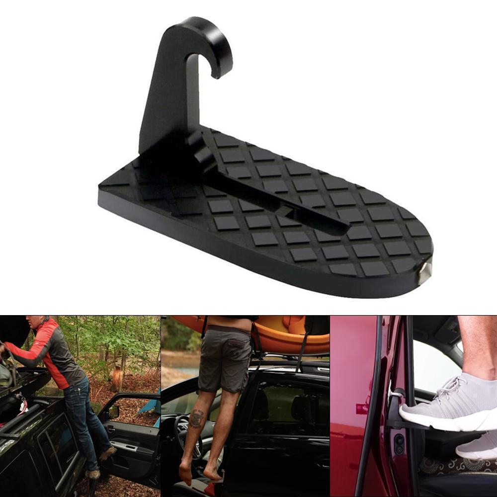 Foldable Car Door Step for Roof Access with Safety Hammer