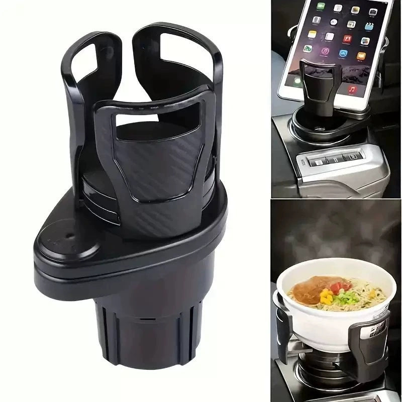 Car Cup Holder Tray with Phone Holder – Adjustable Food Tray