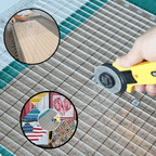 Fabric cutter with clamp for precise cuts