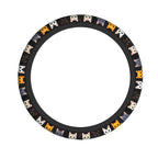 Cat Steering Wheel Cover - Stretch Anti-Slip Neoprene, 15 Inch