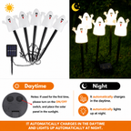 Solar Halloween Pumpkin and Ghost Lights for Outdoor Yard Decorations