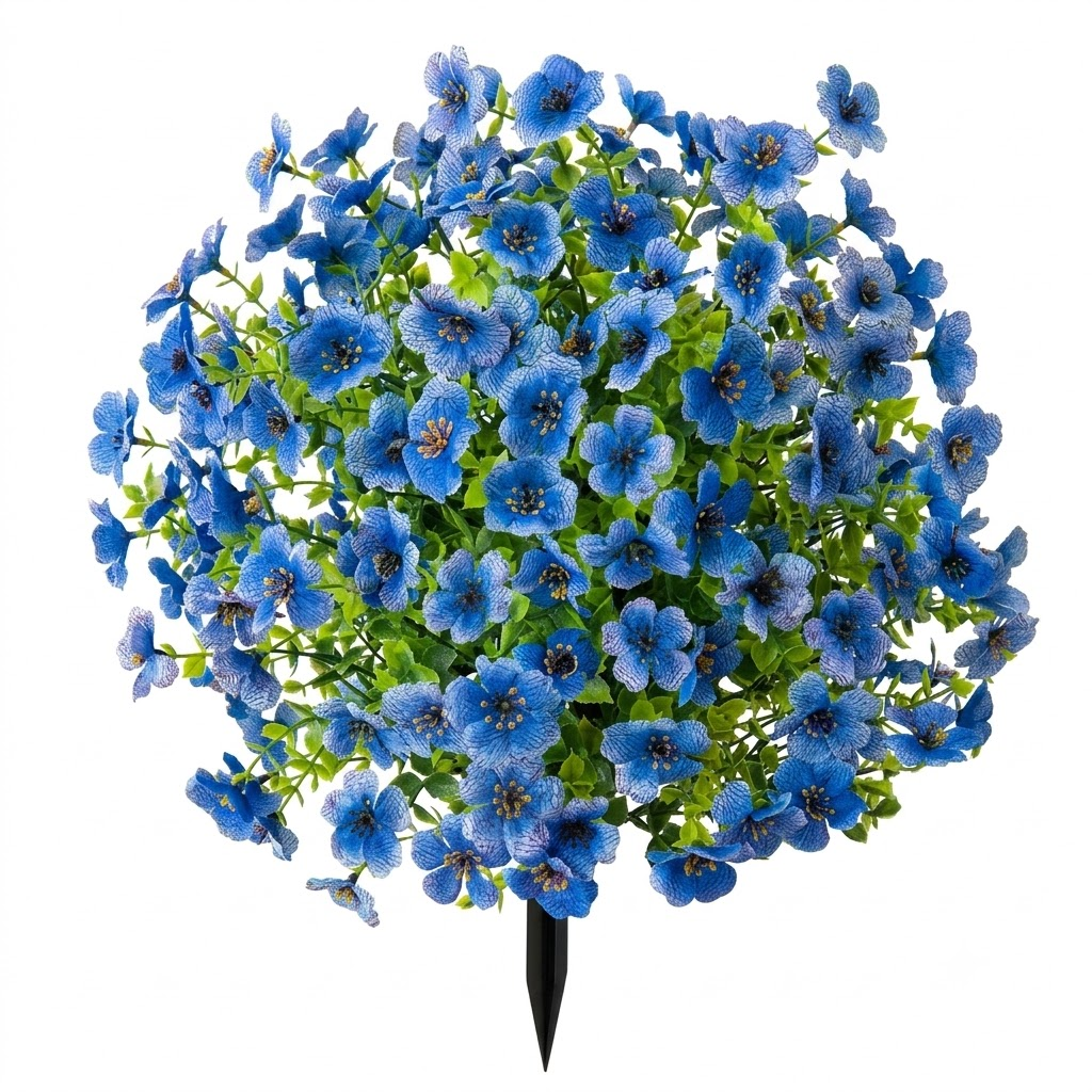 22 Inch Artificial Flower Stake with Multicolor Blooms for Garden, Yard & Lawn