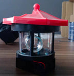 Solar Powered Rotating Lighthouse LED Garden Light Waterproof Outdoor Decor
