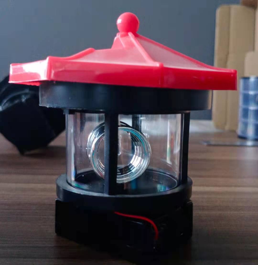 Solar Powered Rotating Lighthouse LED Garden Light Waterproof Outdoor Decor