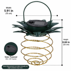 Solar Pineapple Hanging Lantern, Warm White LED Outdoor Garden Light