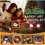 DIY Christmas Fabric Poke Art Kit – No-Sew Craft with Frame