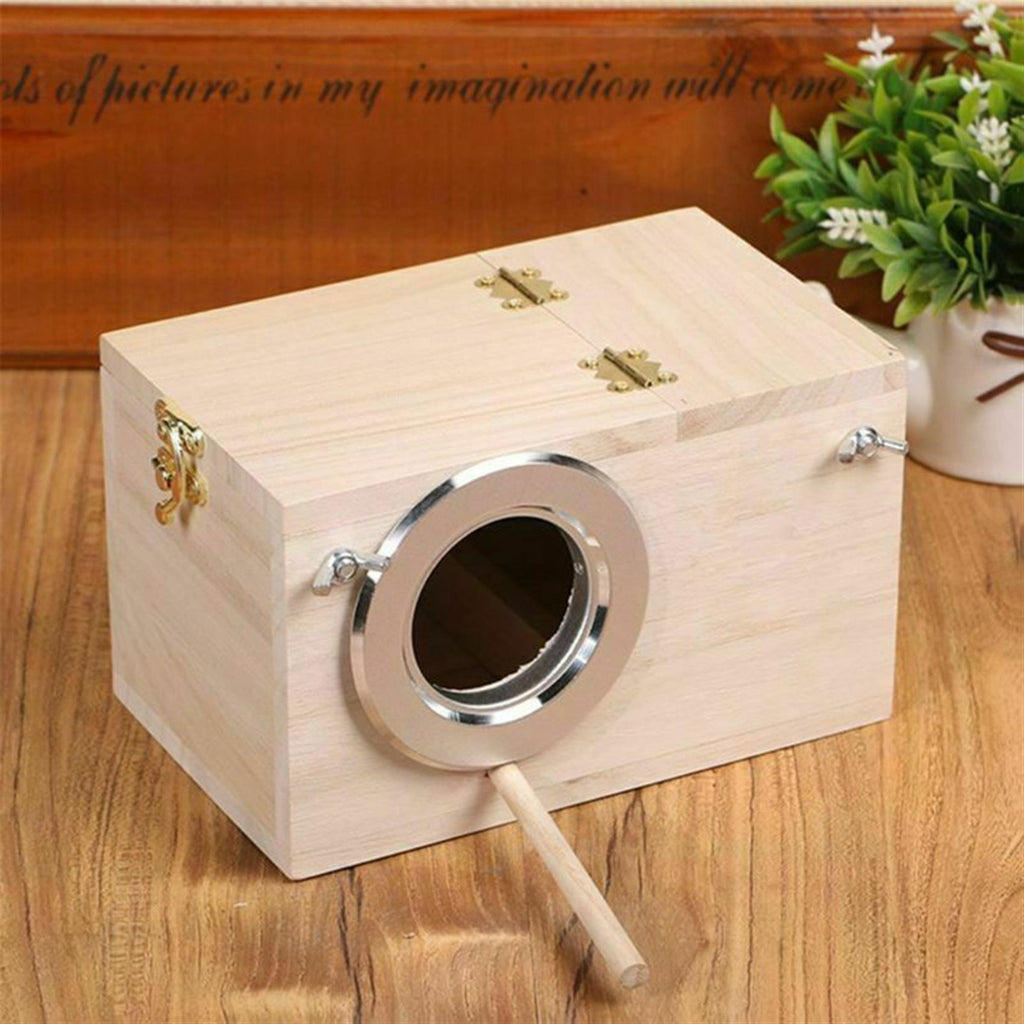 Wooden Bird Nesting Box for Parakeets, Budgies & Cockatiels