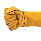 Leather BBQ Gloves Heat Resistant Cowhide Grill Gloves
