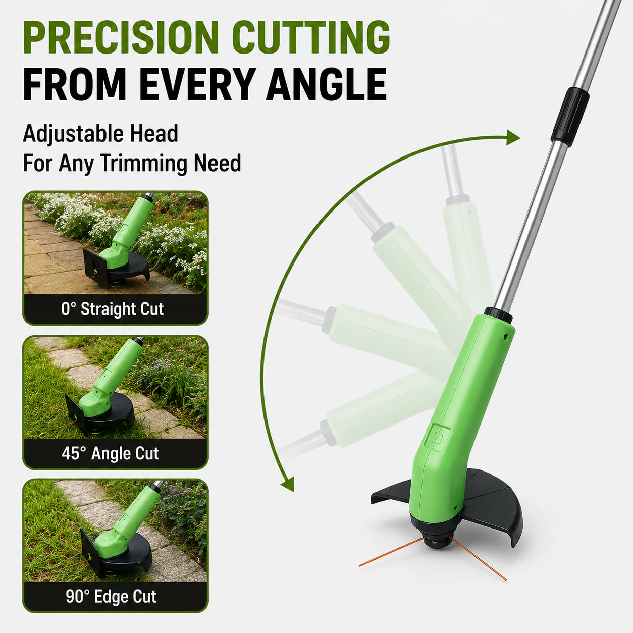 Cordless Mini Grass Trimmer Lightweight Adjustable Cutter