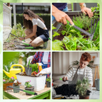6-Piece Garden Tool Set with Green Handles for Home Gardening