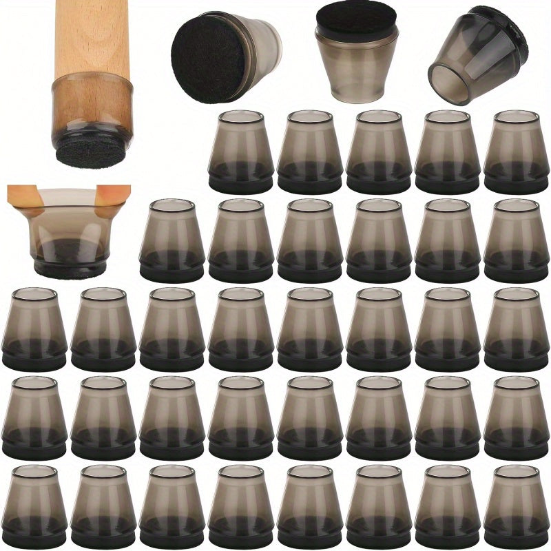 Chair Leg Protectors with Felt Bottom, Reusable Furniture Leg Covers