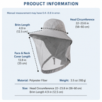 Sun Hat with Mesh Face Cover for Fishing Gardening Hiking