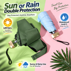 Mini Pocket Travel Umbrella - UV Blocking Lightweight Sun Compact