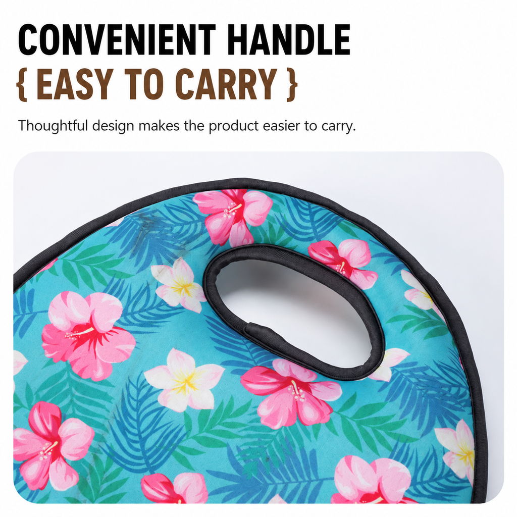 Floral Garden Kneeling Pad with Handle for Gardening
