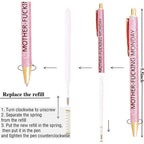 Funny Sarcastic Glitter Pens – 7 or 9 Pack Ballpoint Pen Set