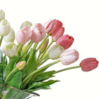Artificial Tulips 15pcs Mixed Color – UV-Resistant Wedding Bouquet Flowers