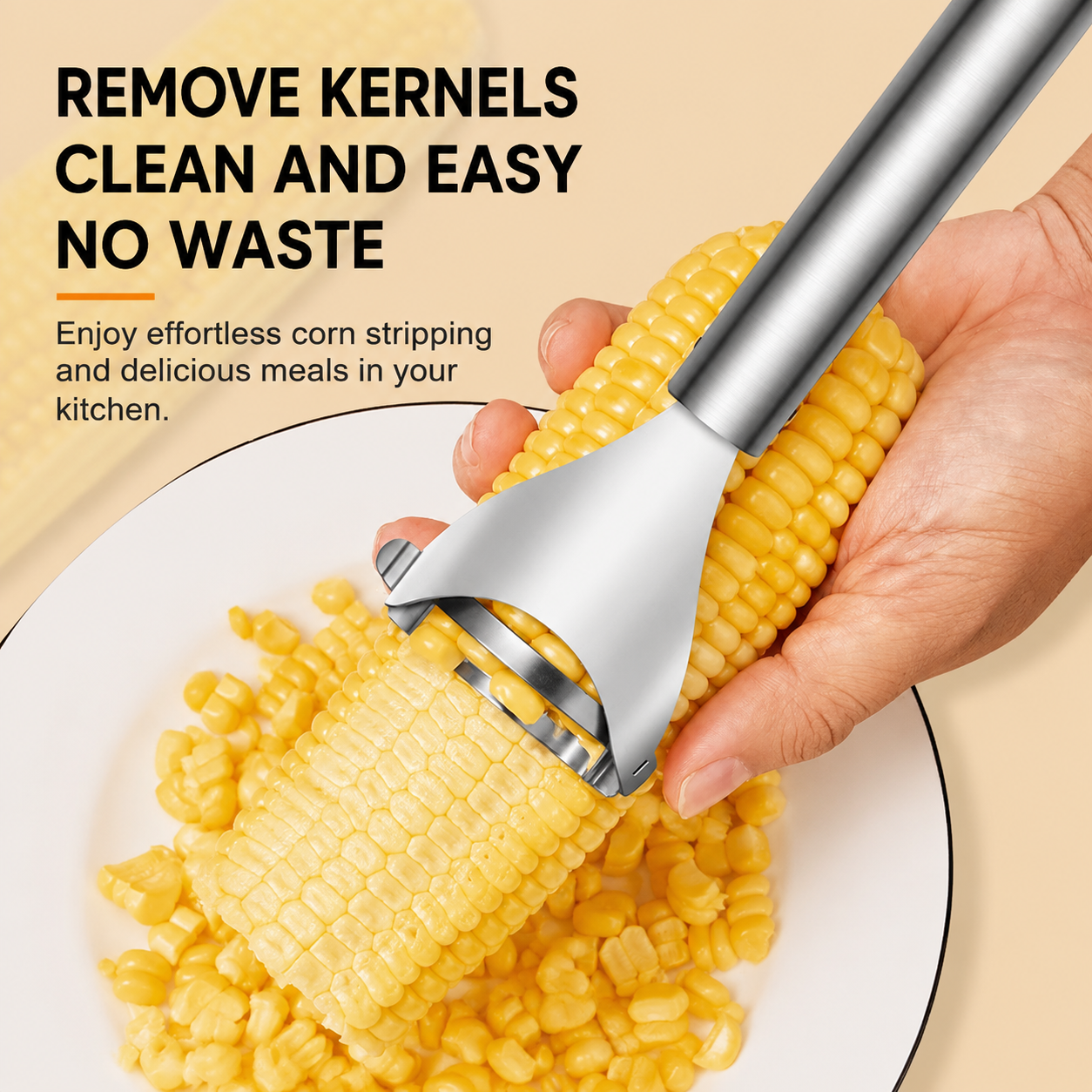 Stainless Steel Corn Peeler Tool for Easy Kernel Removal