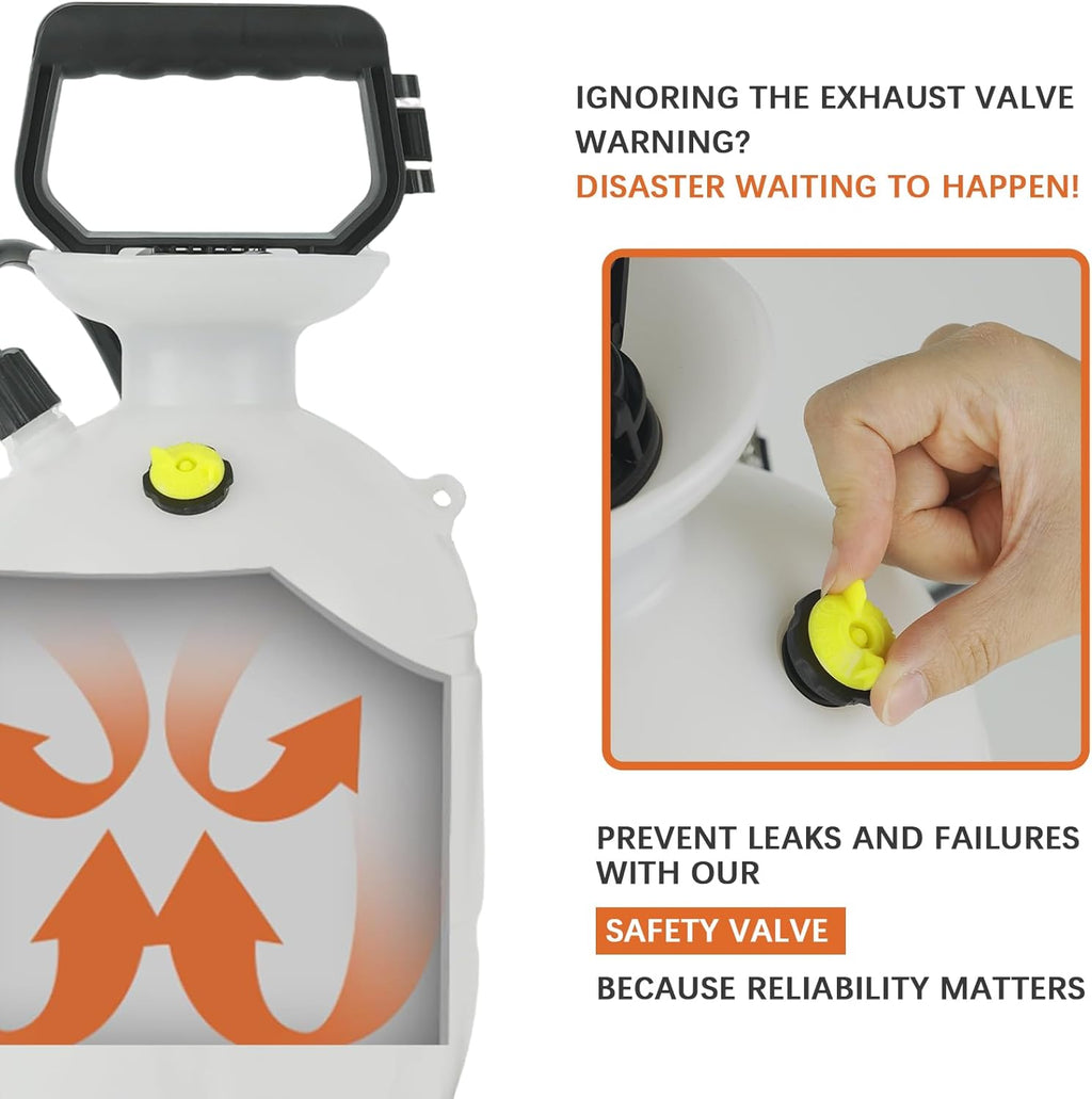 2 Gallon Pressure Sprayer with 2 Nozzles & Shoulder Strap