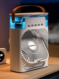 Mini Ice Misting Fan with Humidifier USB Rechargeable Desk Fan