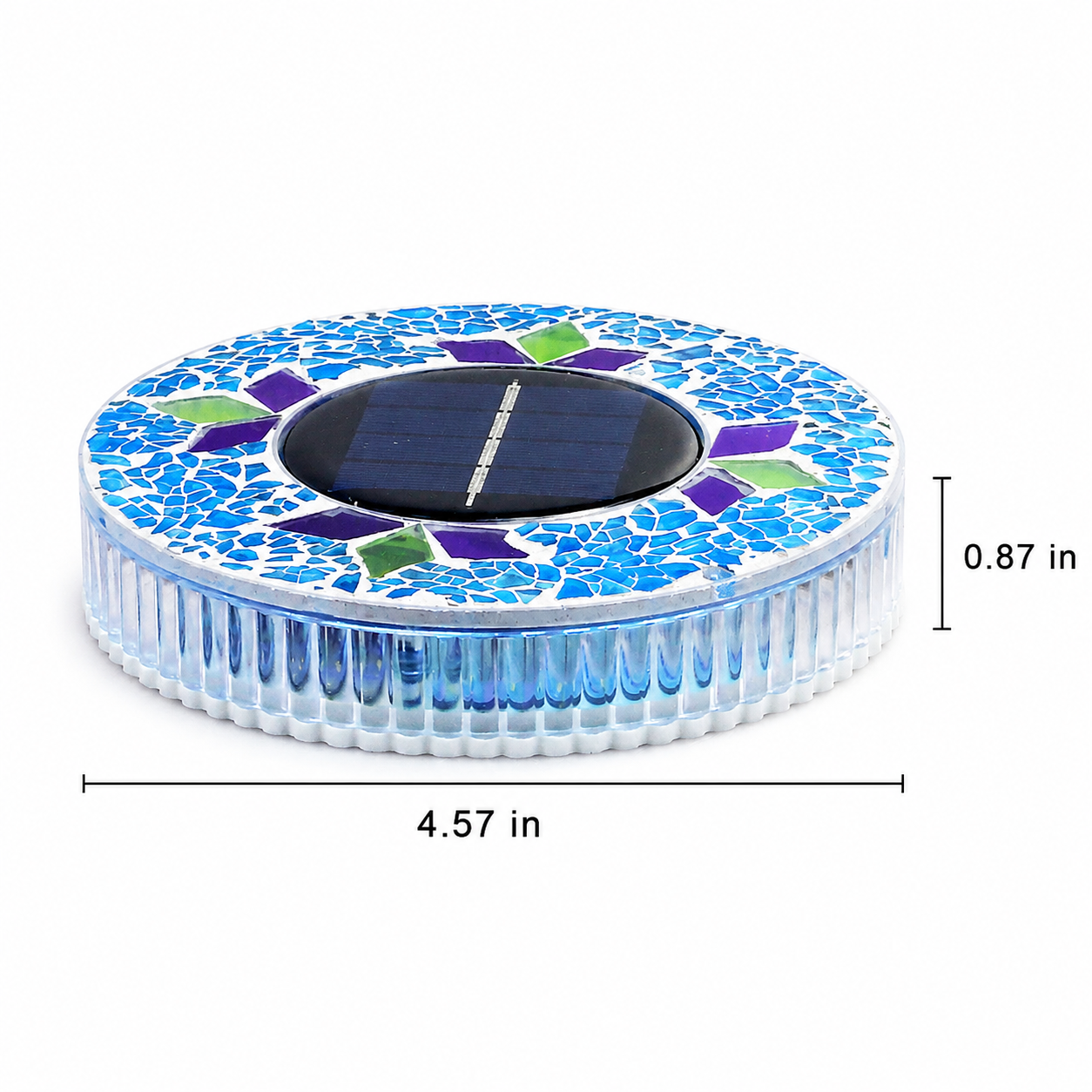 Solar Pathway Lights, Mosaic LED Outdoor Garden Lights for Walkways and Landscape