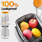 Insulated Lunch Cooler Bag with PEVA Lining & Shoulder Strap