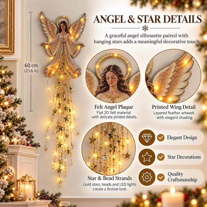 Angel Blessing Starfall Wall Light