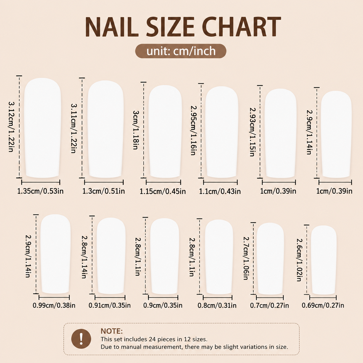 24-Piece Pink French Bow, Pearl Heart & Star Long Coffin Press-On Nails