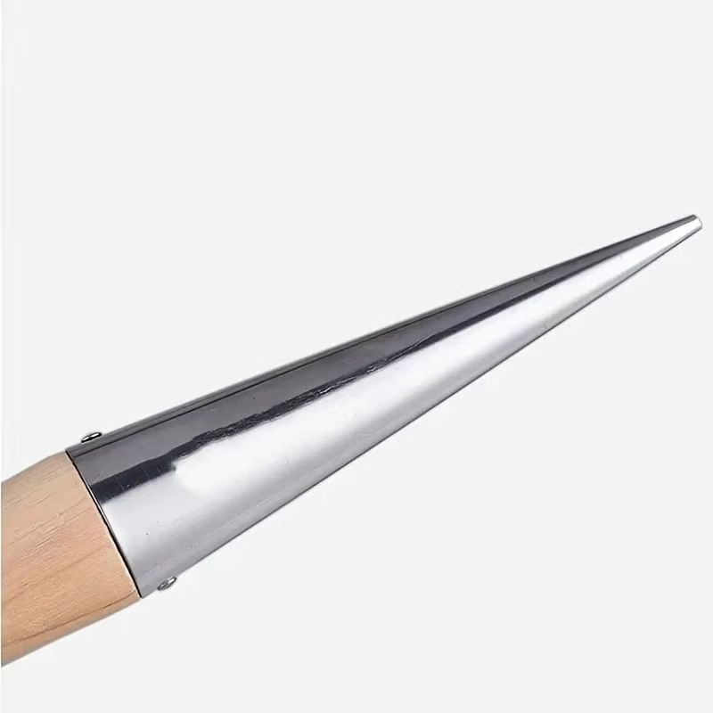 Stainless Steel Hand Dibber with Wood Handle for Seeds & Bulbs