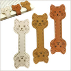 3 Pack Leather Magnetic Bookmark Clips Cat and Dog Paw Design