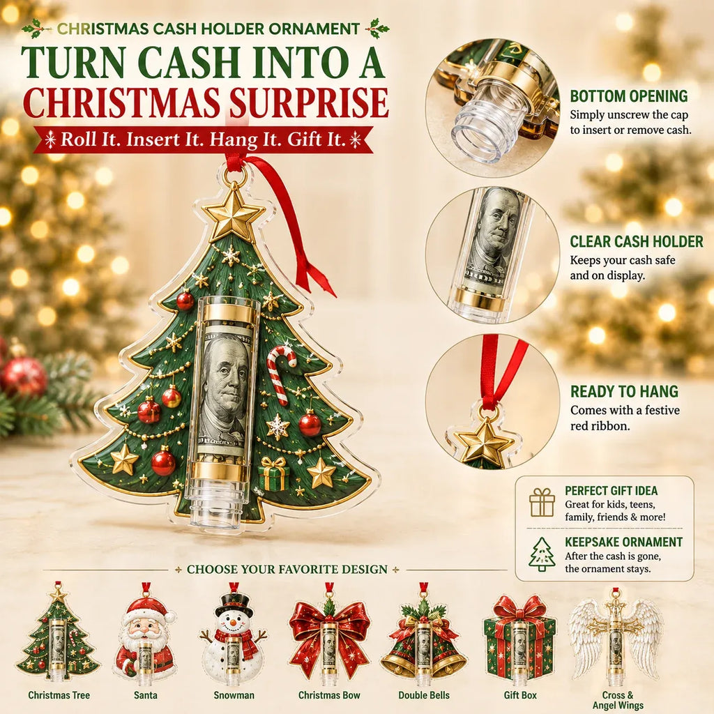 Christmas Cash Holder Ornament — Turn Cash Into a Christmas Surprise