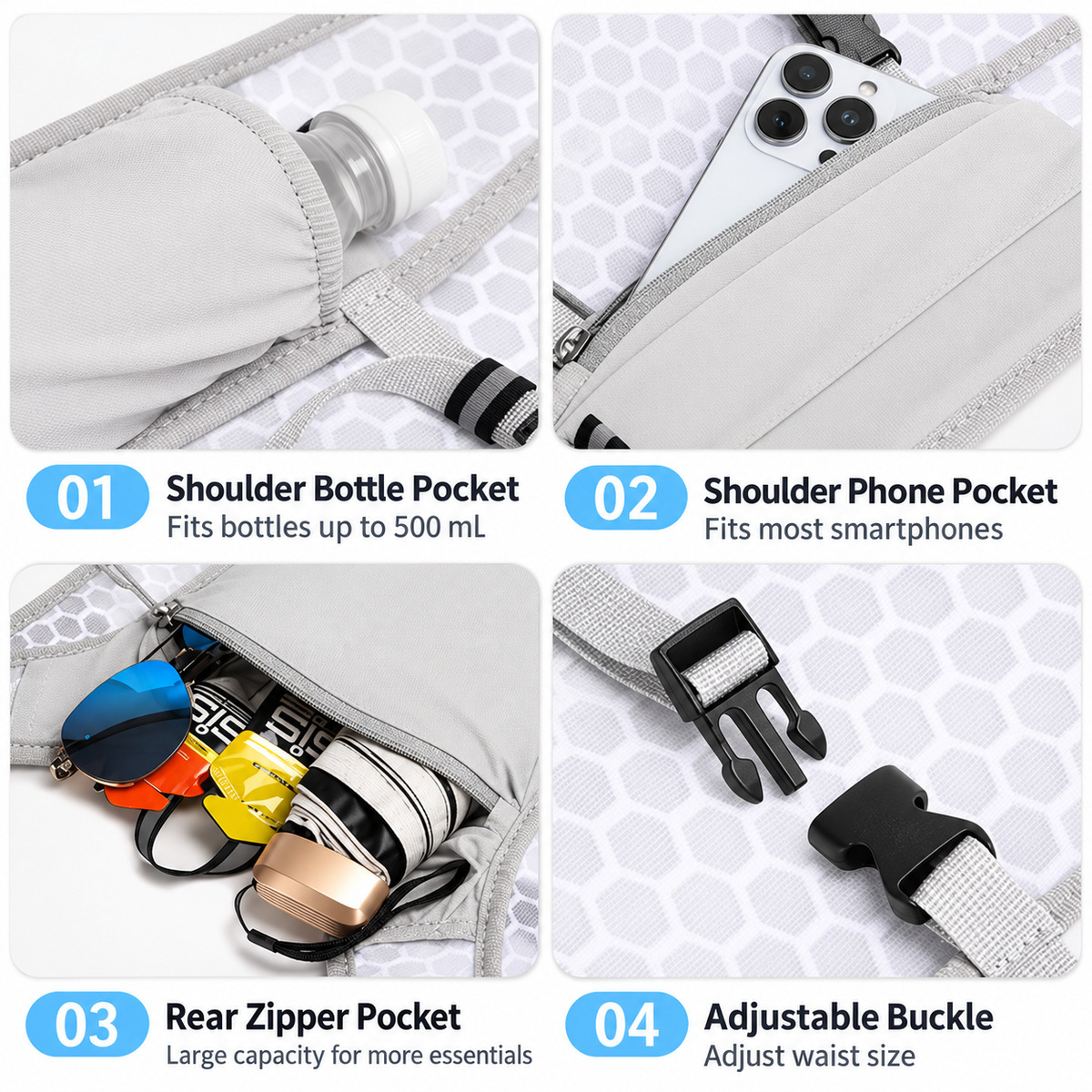 Lightweight Running Hydration Vest with Phone Pocket