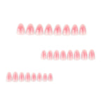 Blush Pink Aura Jelly Medium Almond Press-On Nails, 24 Pcs + Glue