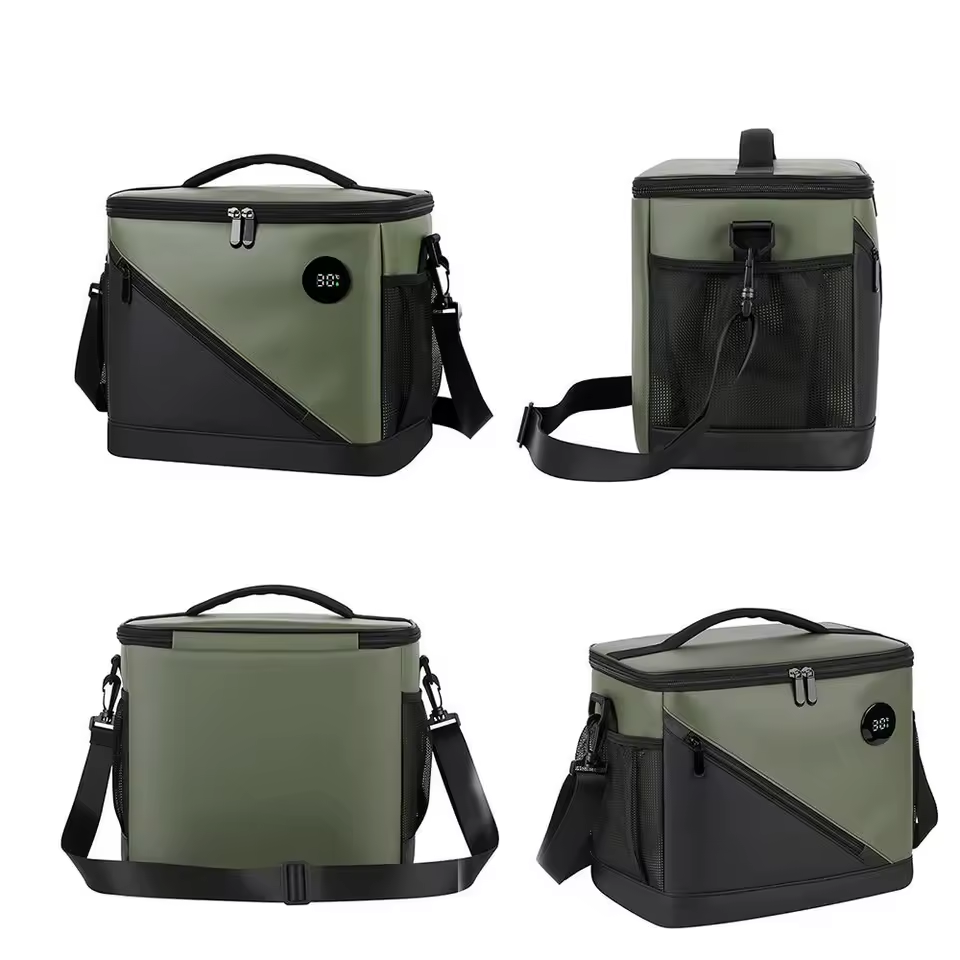 Insulated Cooler Tote with Digital Temperature Display & Shoulder Strap