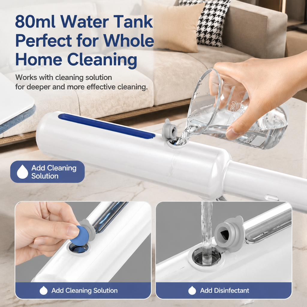 Window Squeegee with Spray & Extendable Handle for Glass Cleaning