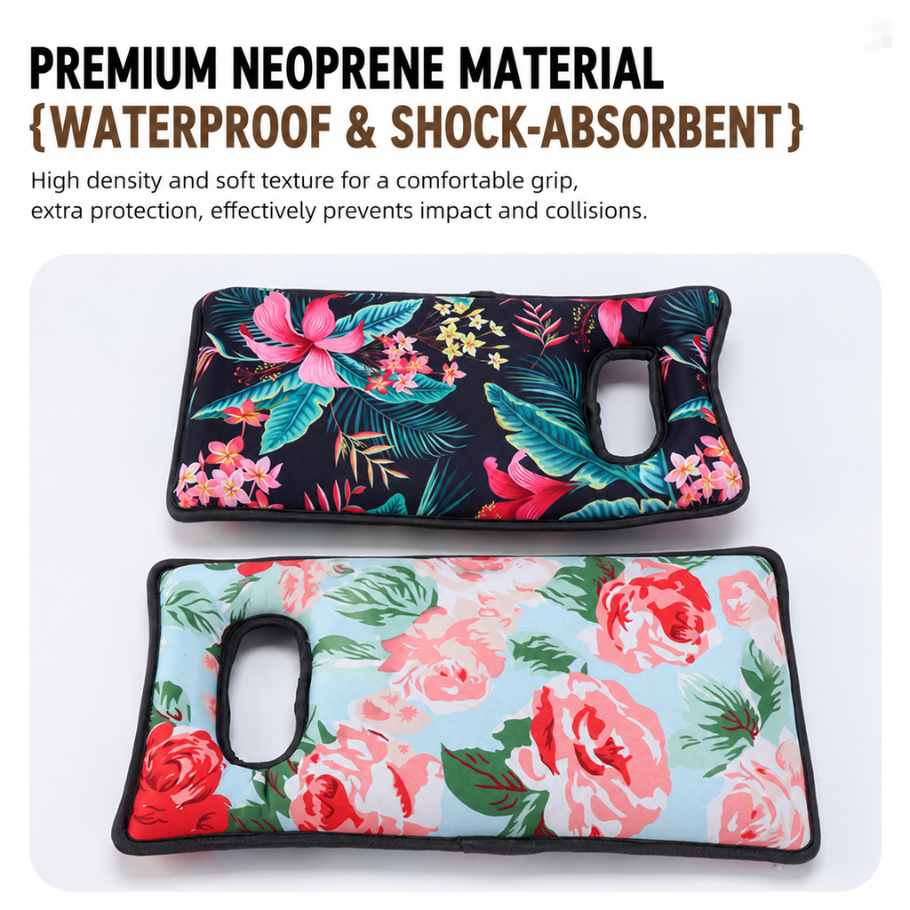 Floral Garden Kneeling Pad with Handle for Gardening