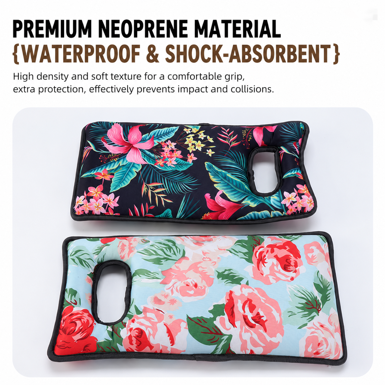 Floral Garden Kneeling Pad with Handle for Gardening