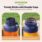 Portable Cordless Blender Bottle – Rechargeable 2-in-1 Blend & Go Cup