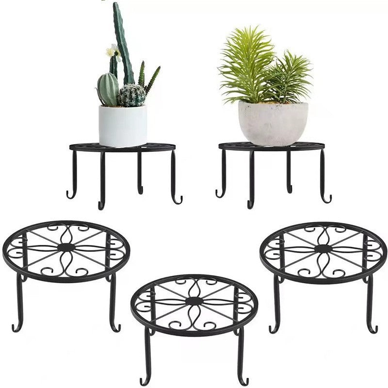 Round Cast Iron Plant Stand for Indoor and Outdoor Flower Pots