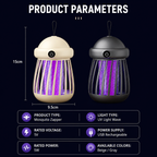 Portable Mosquito Zapper Lamp USB Rechargeable UV Light for Indoor Outdoor Use