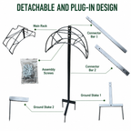 Freestanding Metal Garden Hose Holder, Outdoor Hose Storage Rack