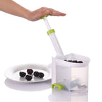 Cherry Pitter Tool with Stainless Steel Pin and Pit Collection Container