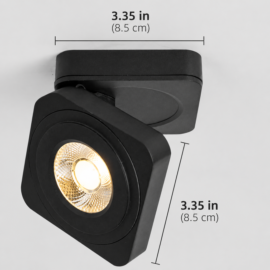 Adjustable LED Ceiling Spotlight Square Surface Mount Light