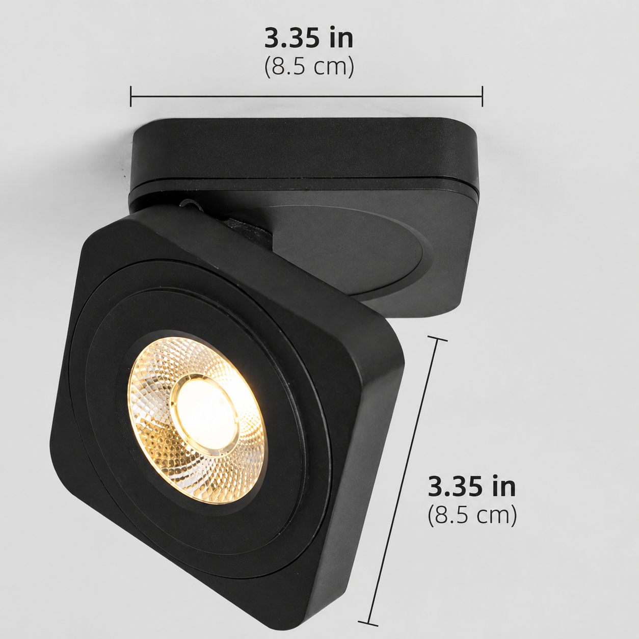 Adjustable LED Ceiling Spotlight Square Surface Mount Light